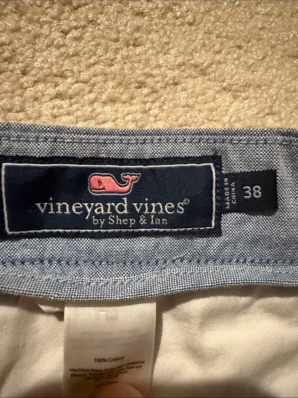 Vineyard Vines Men's Flat-Front Shorts — Heathered Blue - Picture 3 of 7
